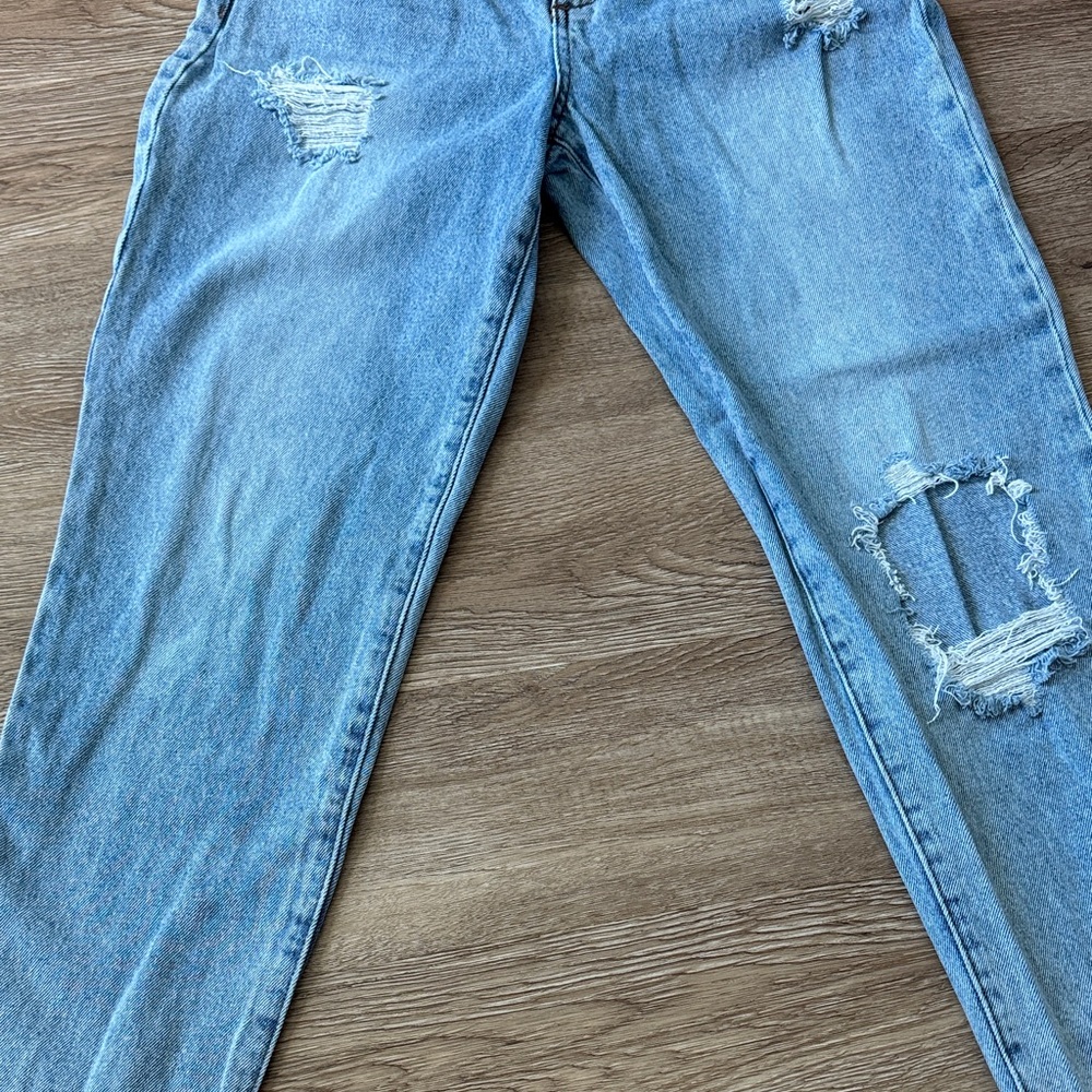 Joe's Jeans Light Blue Distressed Straight Leg Women's Jeans